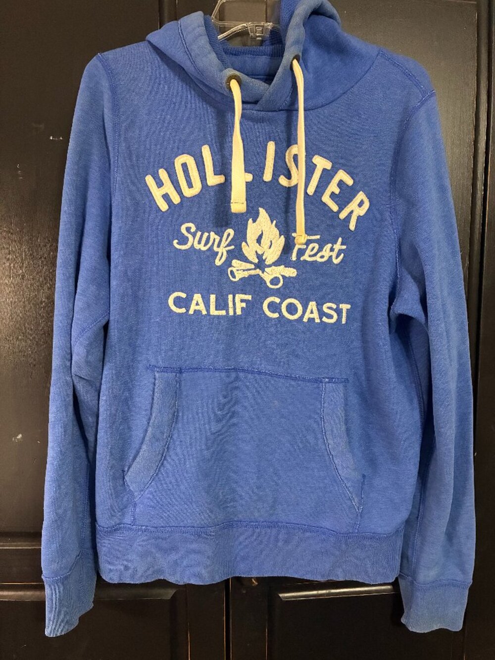 Y2K Hollister Surf Fest Pullover Hoodie Calif Coast Blue Size L Spellout